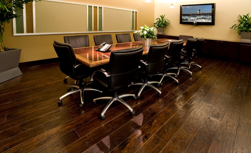 Hardwood Flooring in conference room Hardwood Flooring in conference room