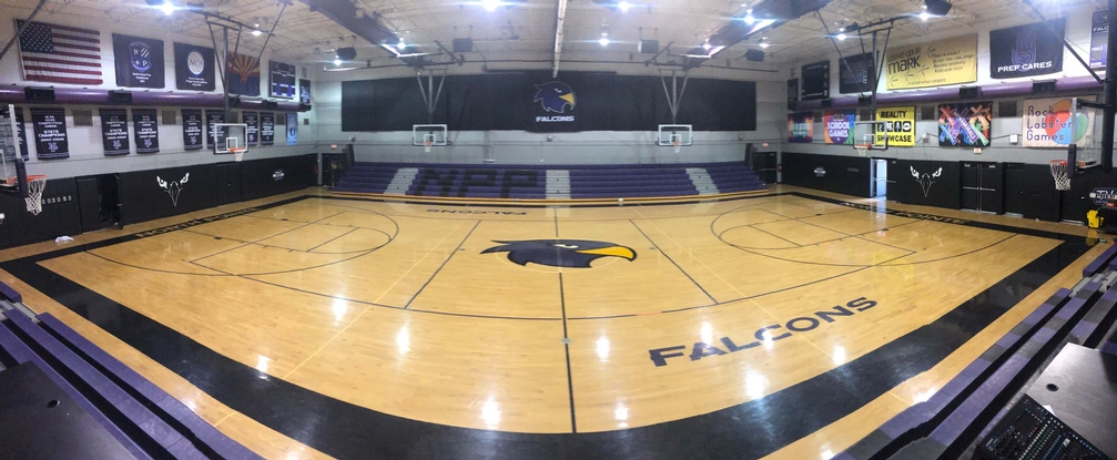 Basketball court before facelift