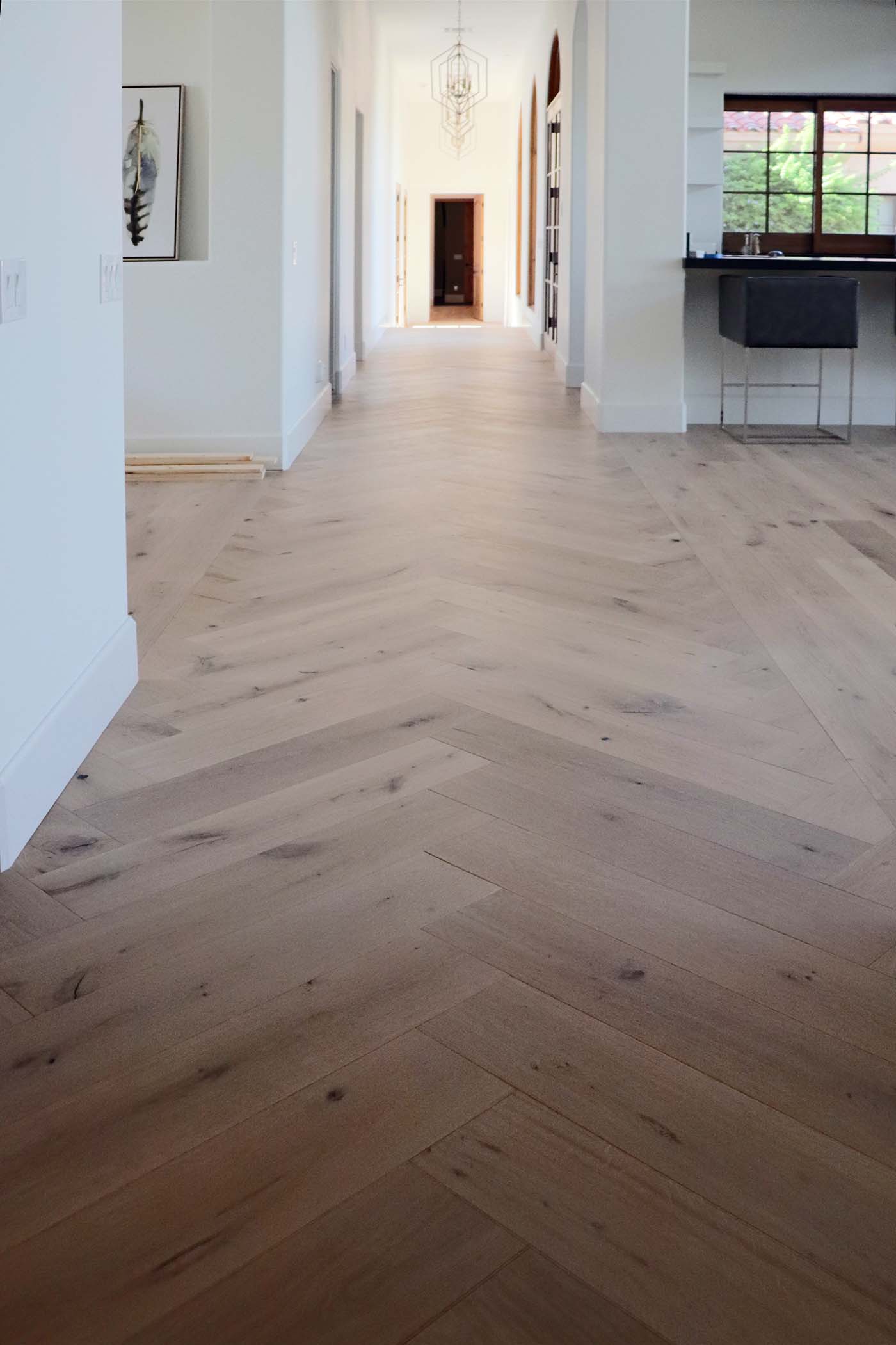 Allwood Champagne Oak Hardwood Flooring in Hallway
