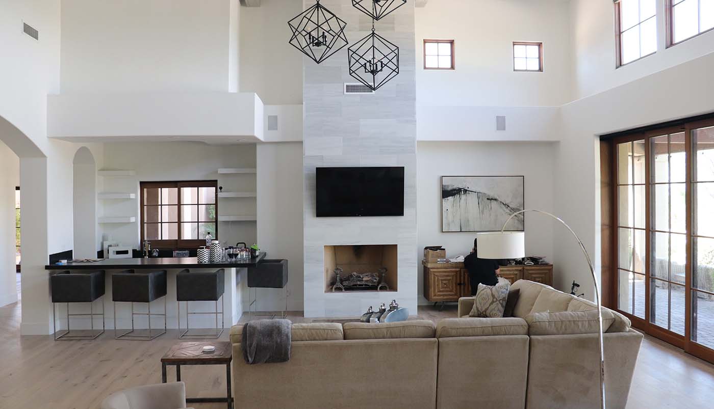 Allwood Champagne Oak Hardwood Flooring in Living Room