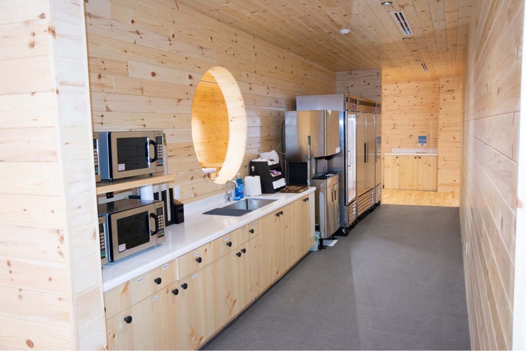 Carvana headquarters kitchen area