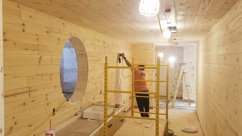 Carvana Lounge area under construction