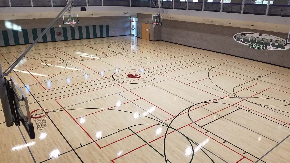 Completed gymnasium floor