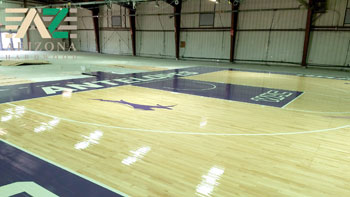 Updated artwork on the basketball court