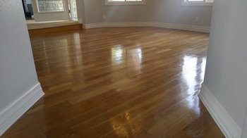 Wood flooring prior to fuming