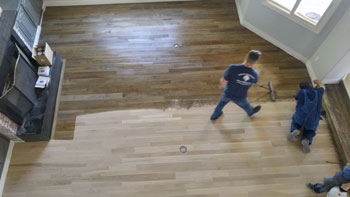 Fuming white oak hardwood flooring