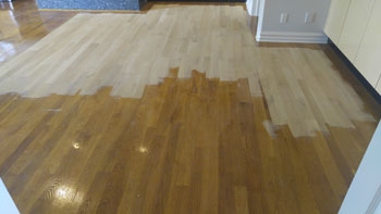 Sanded hardwood floor