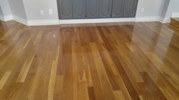Residential wood flooring ready for fuming