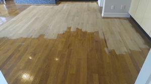 Refinishing a hardwood floor