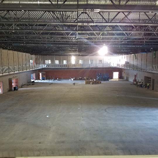 Concrete poured for gym floor Concrete poured for gym floor