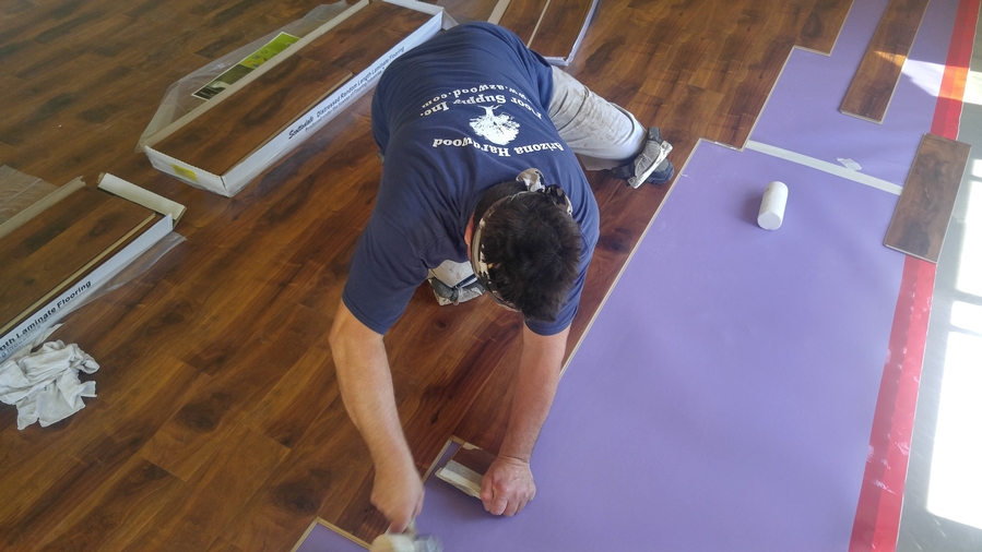 Continue Installing laminate
