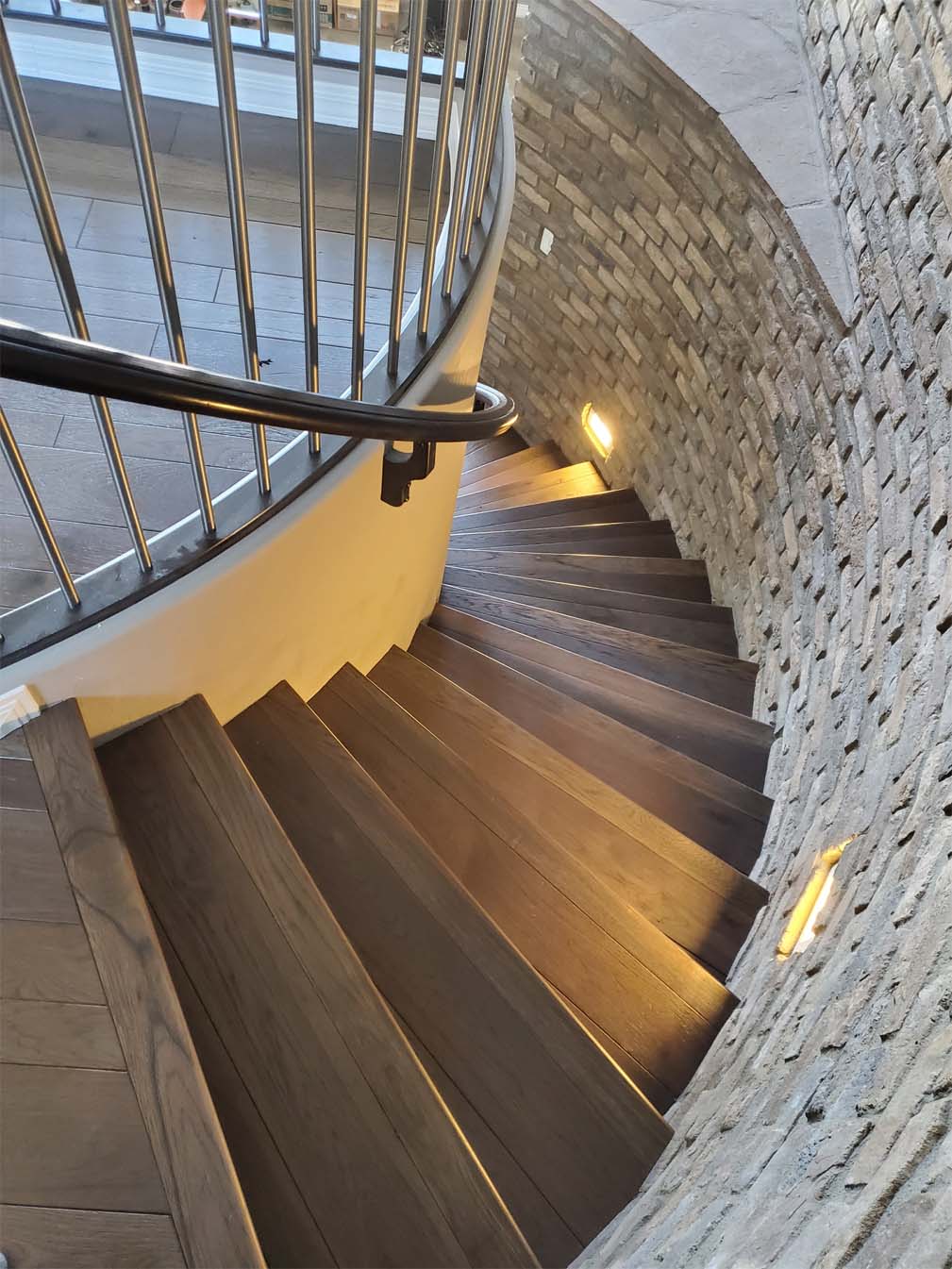 Spiral Staircase with Chelsea Plank Flooring Spiral Staircase with Chelsea Plank Flooring