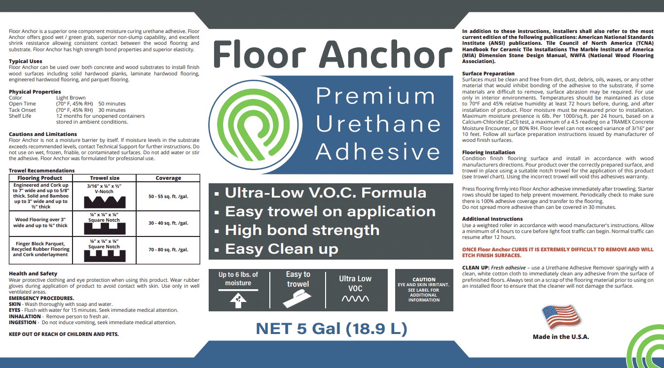 Floor Anchor Instructions